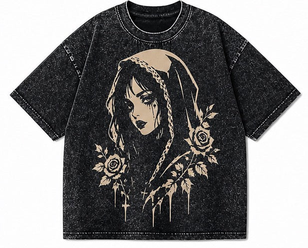 CURSED Apparel custom washed T