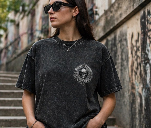 CURSED apparel washed T-shirt