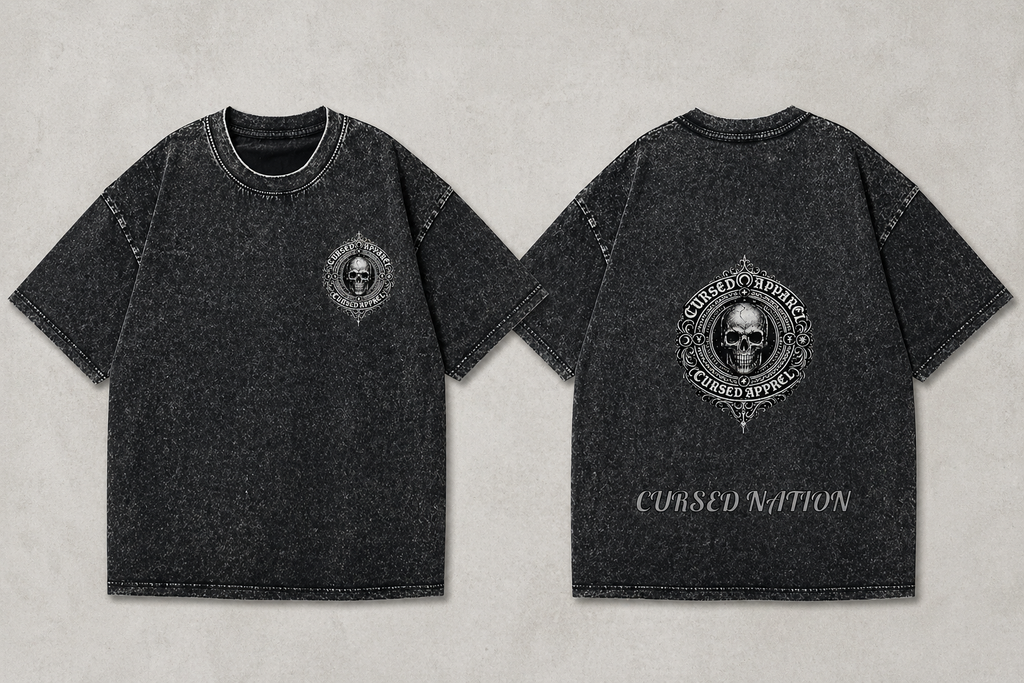 CURSED apparel washed T-shirt