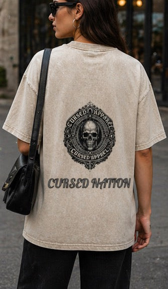 CURSED apparel washed T-shirt