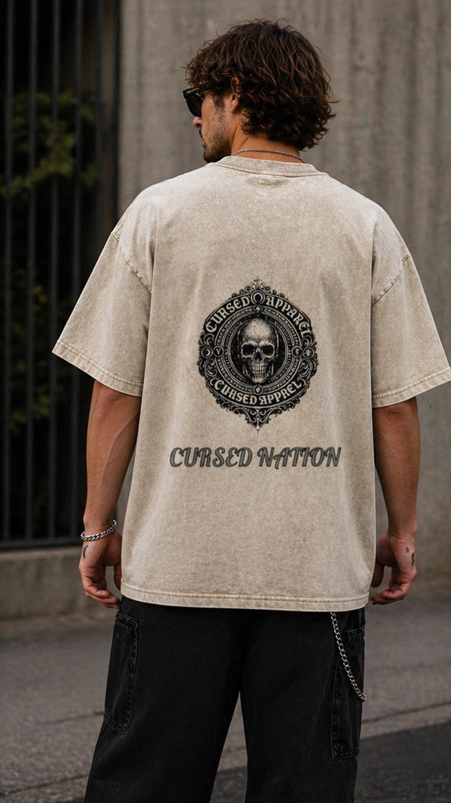 CURSED apparel washed T-shirt