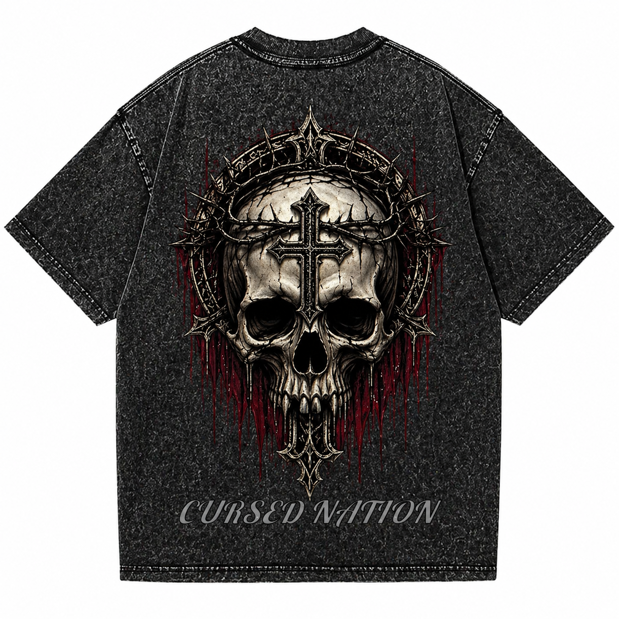 Cursed Apparel custom washed T