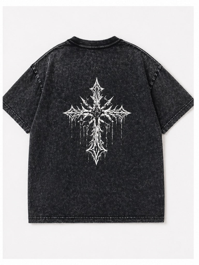 CURSED apparel custom washed T