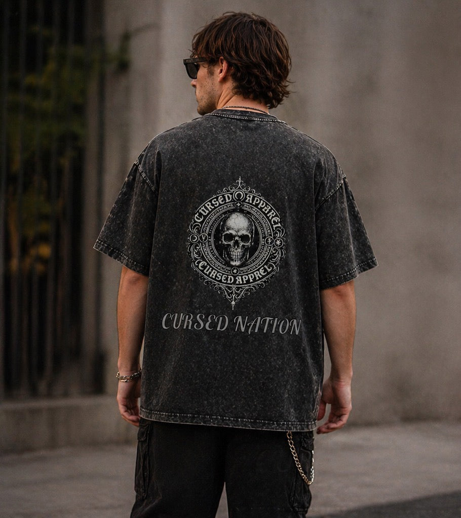 CURSED apparel washed T-shirt