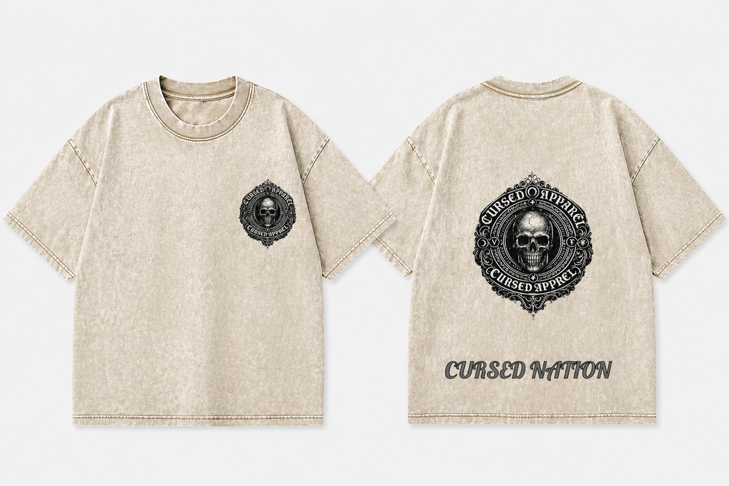 CURSED apparel washed T-shirt