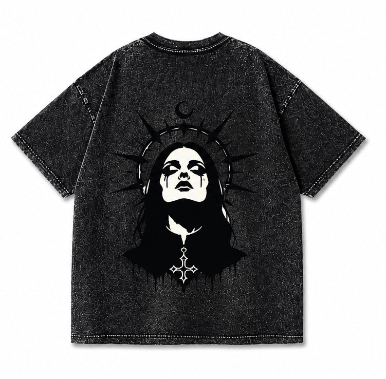 CURSED custom washed T