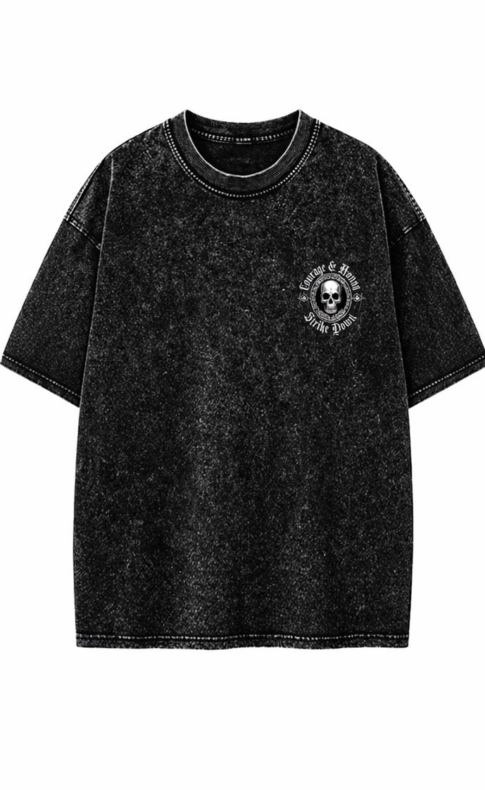 CURSED apparel custom washed T