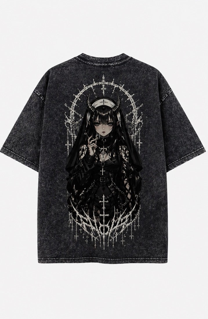 CURSED Apparel custom washed T