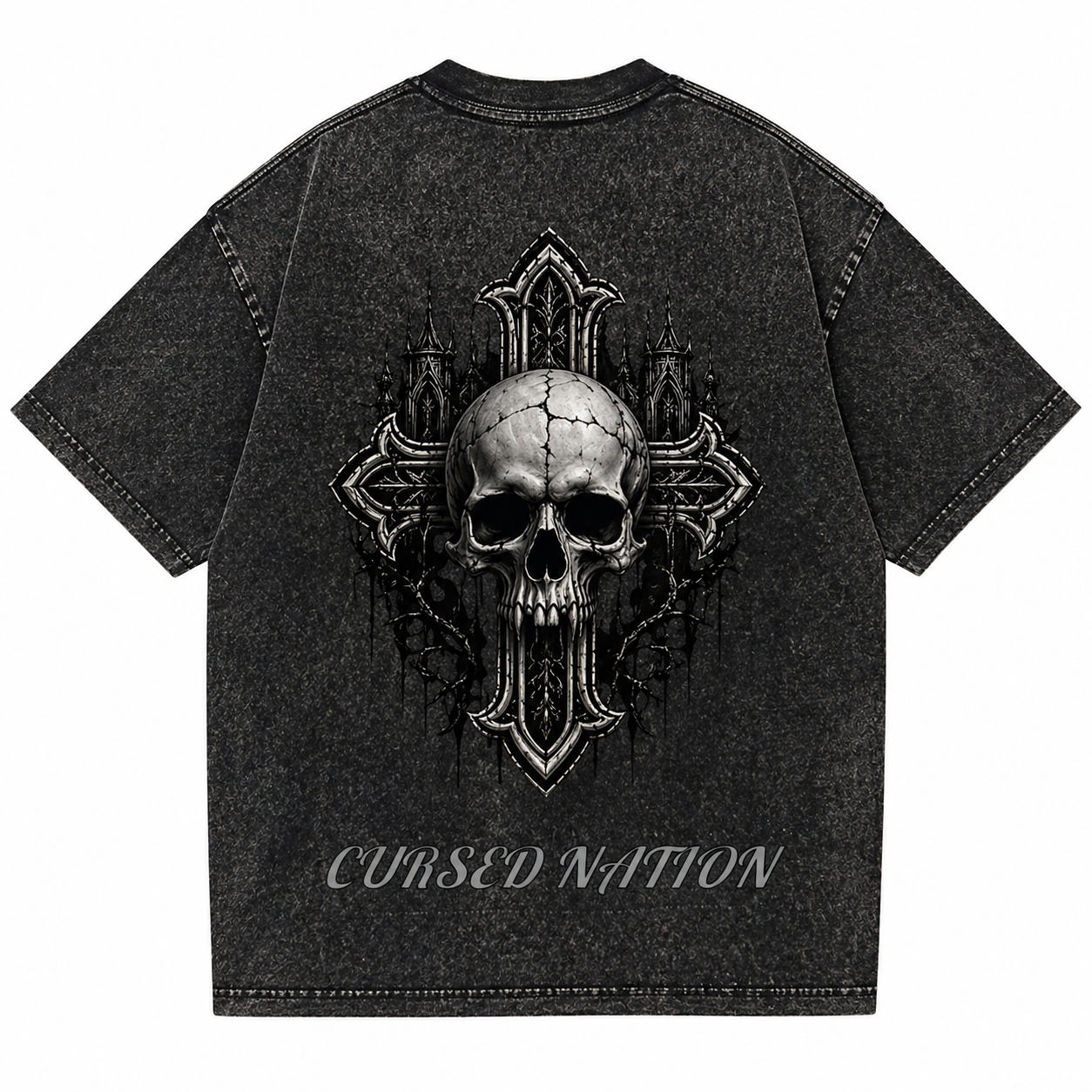 Cursed Apparel custom washed T