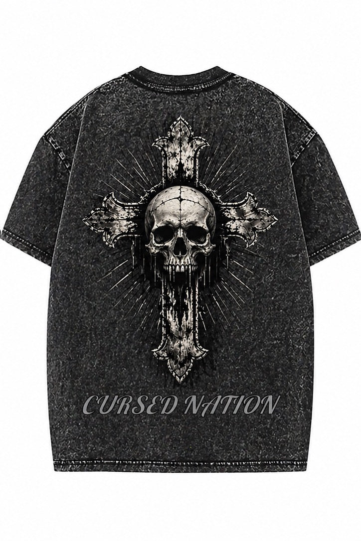 Cursed Apparel custom washed T