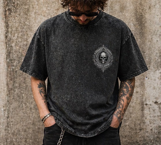 CURSED apparel washed T-shirt