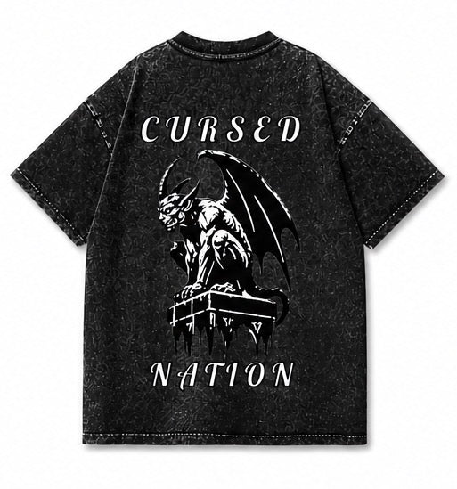 CURSED custom washed T
